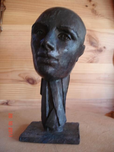 Sculpture titled "Le visage de l'air" by Colette Fizanne, Original Artwork, Metals