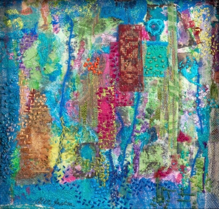 Картина под названием "The Quetzals Promise" - Colette Jackson, Подлинное произведение искусства, Акрил