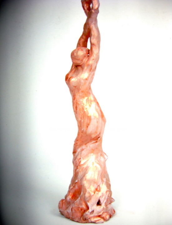 Sculpture intitulée "danseuse flamme" par Colette Jotterand-Vetter, Œuvre d'art originale, Terre cuite