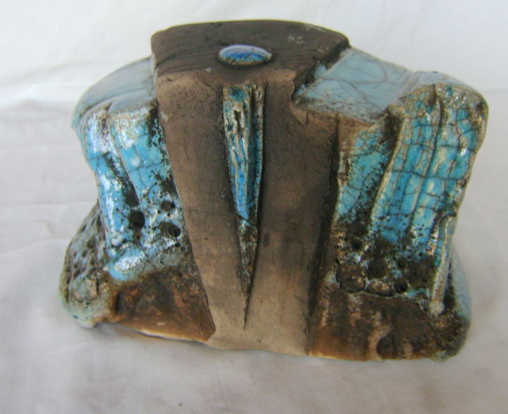 Sculpture intitulée "accordéon" par Colette Jotterand-Vetter, Œuvre d'art originale, Argile