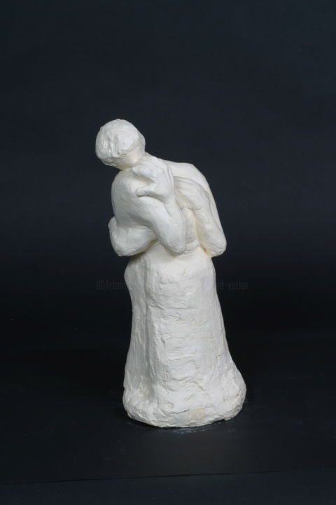 Sculpture intitulée "Les amoureux" par Colette Jotterand-Vetter, Œuvre d'art originale, Terre cuite