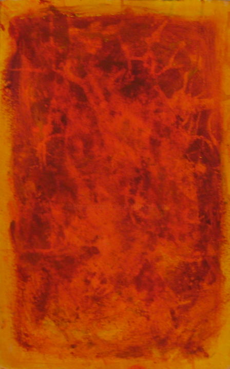 Картина под названием "Flamme" - Colette Jotterand-Vetter, Подлинное произведение искусства, Акрил