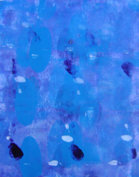 "gamme de bleu" başlıklı Tablo Colette Jotterand-Vetter tarafından, Orijinal sanat, Akrilik