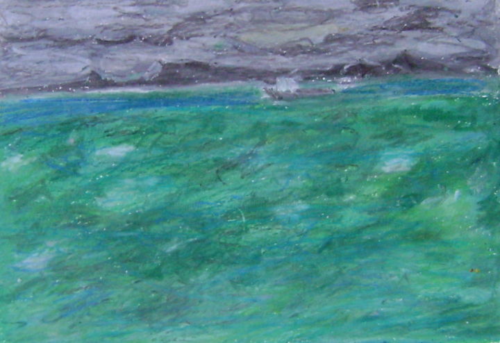 Dessin intitulée "en route pour le Sp…" par Colette Jotterand-Vetter, Œuvre d'art originale,