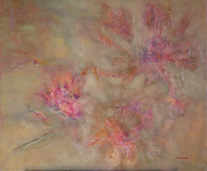 Peinture intitulée "Fleurs sauvages" par Colette Pisanelli, Œuvre d'art originale, Huile