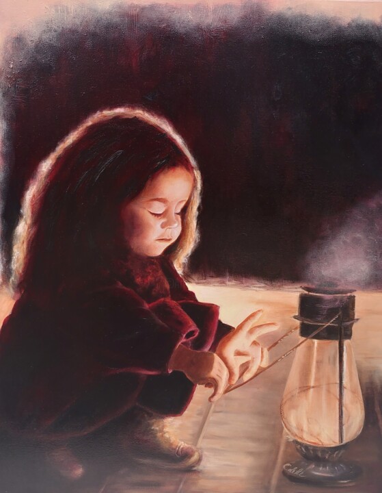 Pintura titulada "Lumière" por Colette Tournier, Obra de arte original, Oleo Montado en Bastidor de camilla de madera