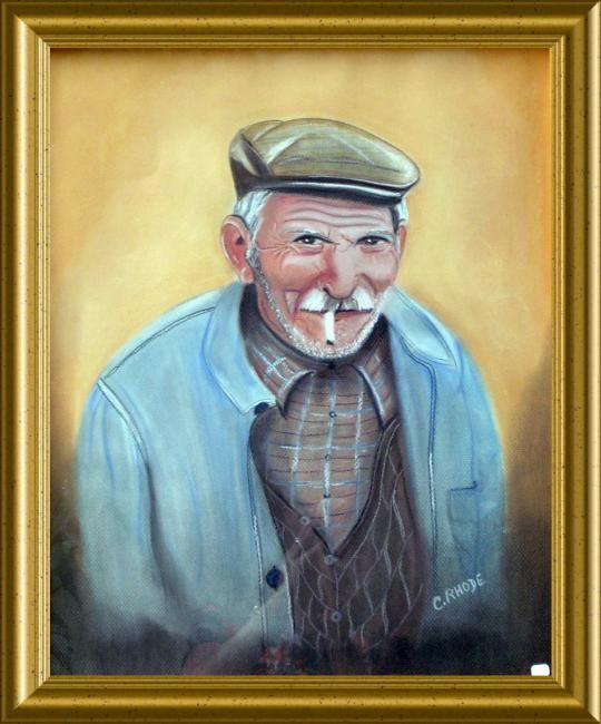 Painting titled "ANSELME" by Colette Rhode, Original Artwork, Oil