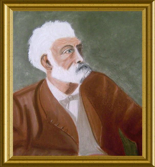 Painting titled "JULES VERNES" by Colette Rhode, Original Artwork