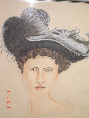"Femme  de 1800" başlıklı Tablo Colette Rhode tarafından, Orijinal sanat, Petrol