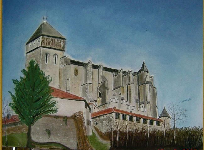 Ζωγραφική με τίτλο "SAINT  BERTRAND de…" από Colette Rhode, Αυθεντικά έργα τέχνης, Λάδι