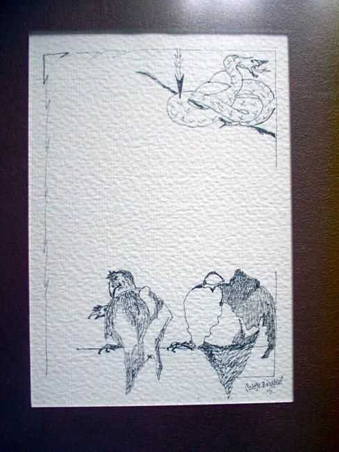 Drawing titled "PAJARRACOS" by Colette Birabent, Original Artwork, Other