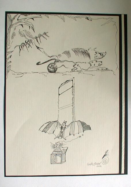 Drawing titled "SUSPENSION" by Colette Birabent, Original Artwork, Other