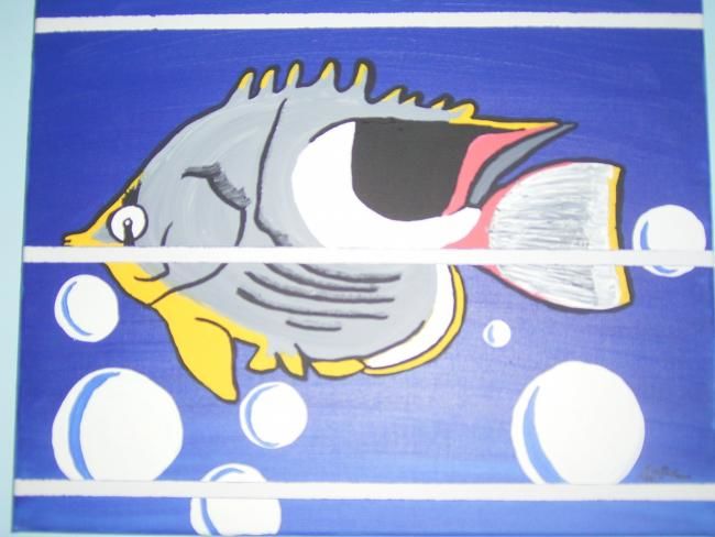 Bubble Fish, Painting by Colette Robson | Artmajeur