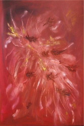 Pintura intitulada "vent fleuri" por Coline, Obras de arte originais, Óleo