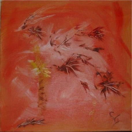 Peinture intitulée "vent rosé" par Coline, Œuvre d'art originale