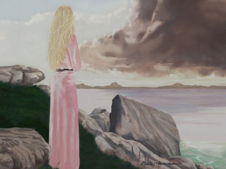 Malerei mit dem Titel "To Be Over" von Colin Tresadern, Original-Kunstwerk, Aquarell