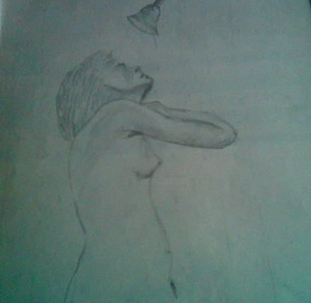 Pintura titulada "Mujer en la ducha.j…" por Juan Jose Coll, Obra de arte original,