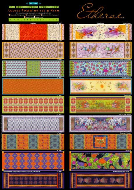 Textile Art titled "21 DOUBLE SCARVES D…" by Collection  Xian & Hubert Paquette-Invit, Original Artwork