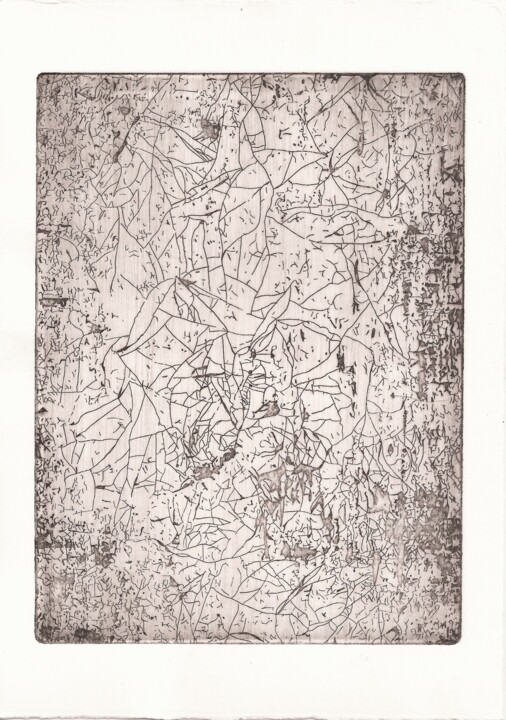 Incisioni, stampe intitolato "Tissage détail 1.1.3" da Colline Henry, Opera d'arte originale, Acquaforte