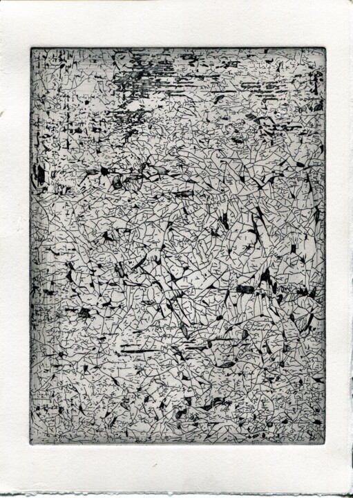 Estampas & grabados titulada "Tissage détail 2.2" por Colline Henry, Obra de arte original, Aguafuerte