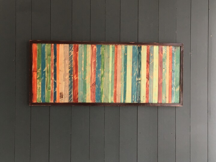 Peinture intitulée "Tableau en bois de…" par Colorame, Œuvre d'art originale, Acrylique