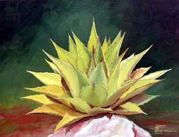 Schilderij getiteld "agave" door Colore, Origineel Kunstwerk