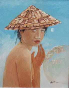 Painting titled "asia" by Colore, Original Artwork