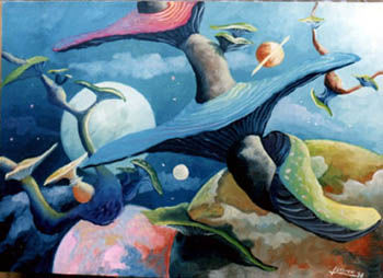 Картина под названием "fungaia" - Colore, Подлинное произведение искусства