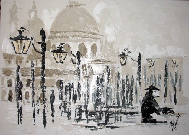 Painting titled "atmosfere veneziane" by Paluan, Original Artwork