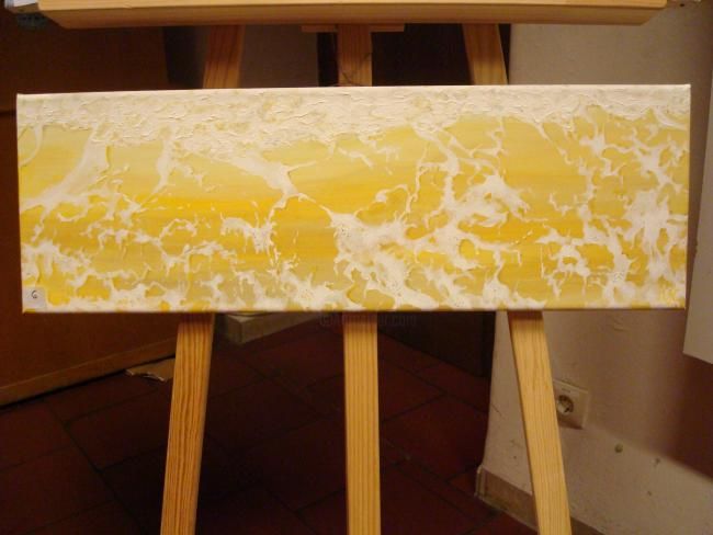 Schilderij getiteld "sea foam" door Maryse Faure Taylor, Origineel Kunstwerk