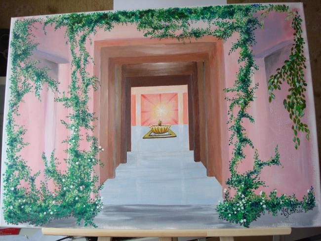 Painting titled "door to Eden" by Maryse Faure Taylor, Original Artwork