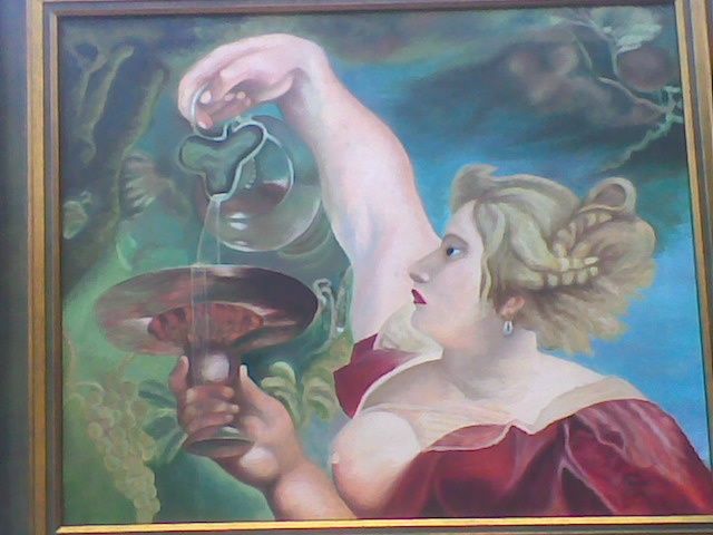 Painting titled "COPIA PARTE  -BACO-…" by María Montal Riba, Original Artwork