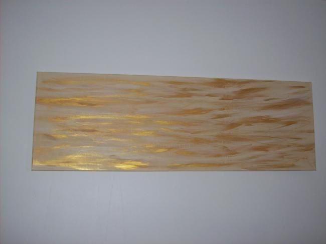 Schilderij getiteld "colormove GOLD2" door Ibe Ibe, Origineel Kunstwerk