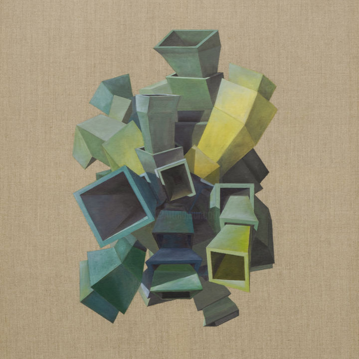 Картина под названием "the center is somew…" - Colton Noordam, Подлинное произведение искусства, Масло
