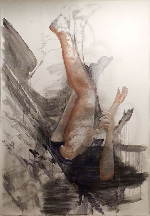 Peinture intitulée "Chute.jpg" par Commission Hausermann, Œuvre d'art originale,
