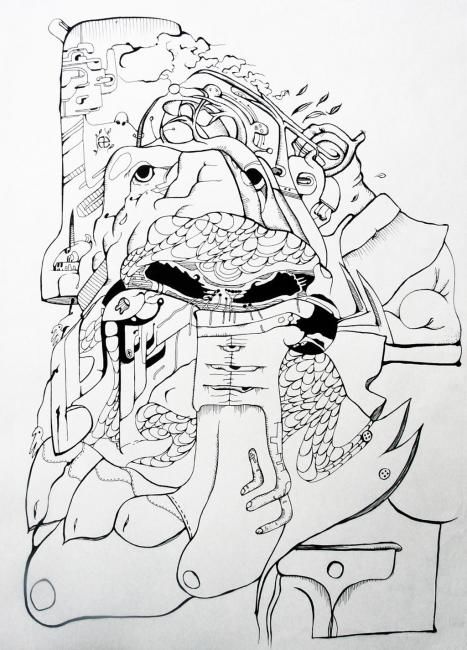 Zeichnungen mit dem Titel "Nameless" von Common Ink., Original-Kunstwerk, Andere