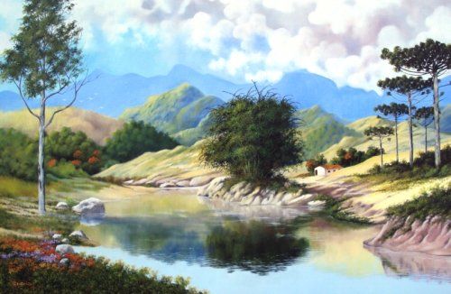 Painting titled "Cultivando a nature…" by Comonian, Original Artwork, Oil