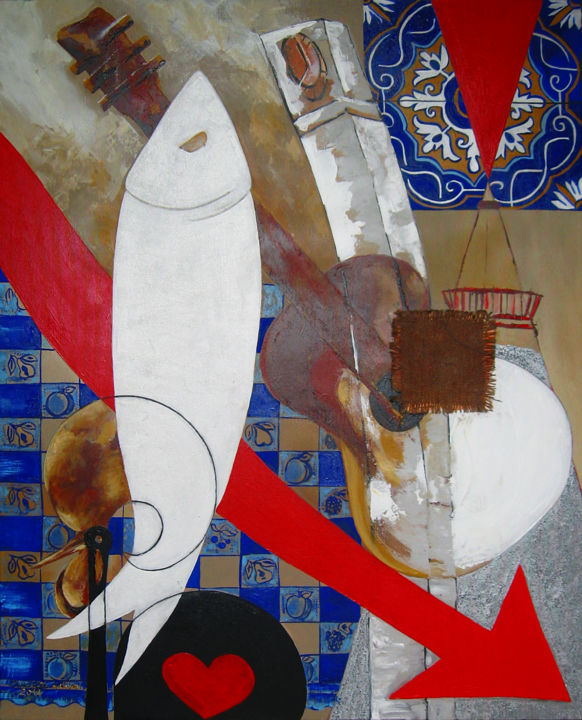 绘画 标题为“É Português” 由Conceição Ruivo, 原创艺术品, 丙烯