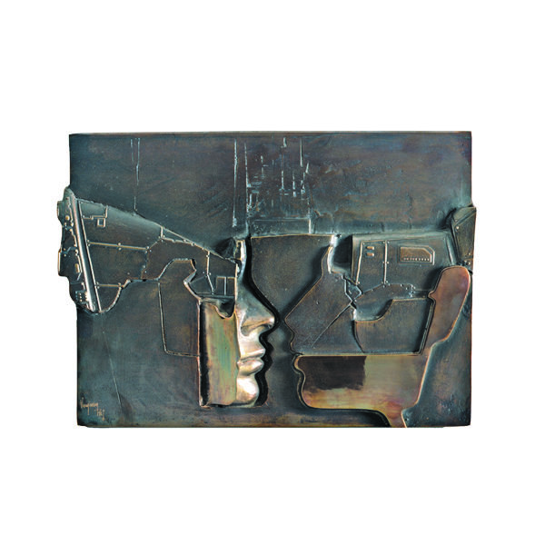 Skulptur mit dem Titel "RECONNAISSANCE" von Raf Verjans, Original-Kunstwerk, Bronze