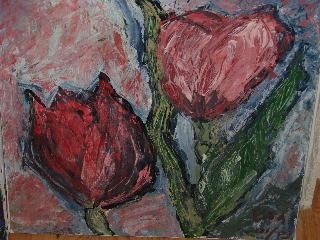 Pintura intitulada "tulpenfantasie" por Lisa De Coninck-Matitaputty, Obras de arte originais
