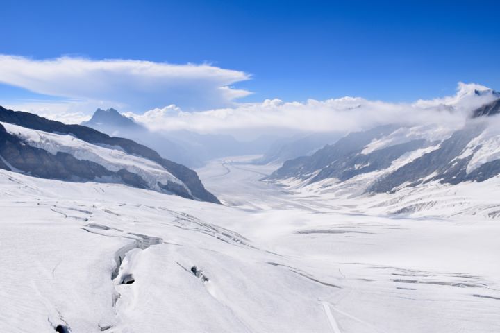 Photographie intitulée "Rivière de blanc" par Nicole Baker, Œuvre d'art originale