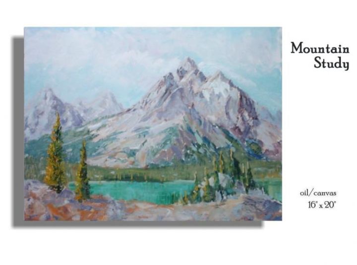 Painting titled "mountain study" by Berry Connell, Original Artwork