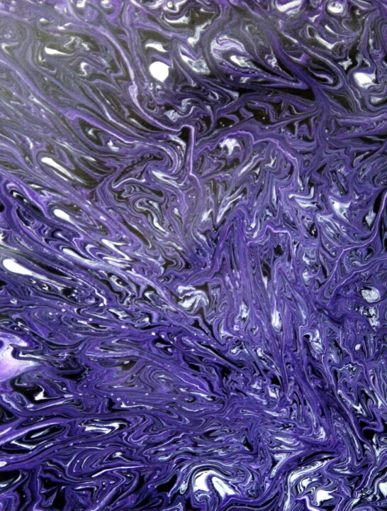 Painting titled "The purple ocean (m…" by Conrad Bloemers, Original Artwork, Acrylic