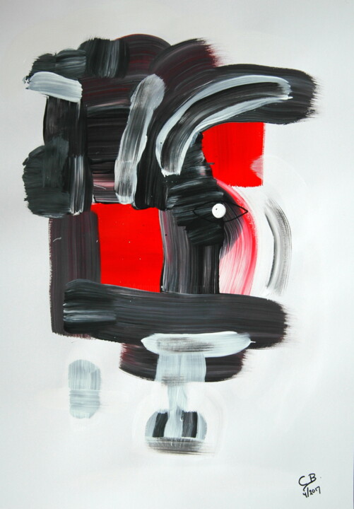 Peinture intitulée "Abstract on paper 31" par Conrad Bloemers, Œuvre d'art originale, Acrylique