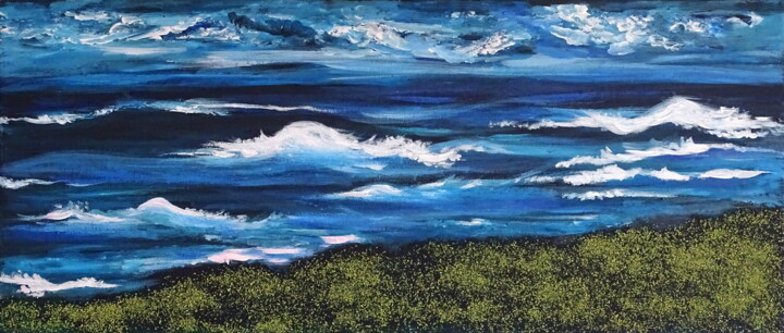 Painting titled "Of the dunes" by Conrad Bloemers, Original Artwork, Acrylic