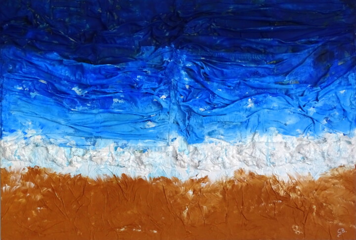 Painting titled "Pacific ocean" by Conrad Bloemers, Original Artwork, Oil