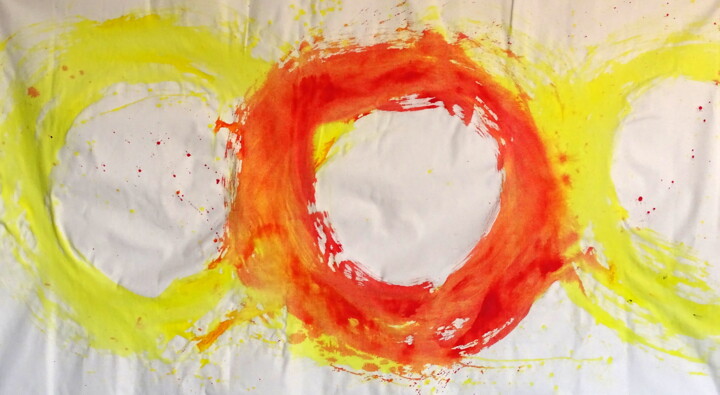 Painting titled "Mixed circles" by Conrad Bloemers, Original Artwork, Acrylic