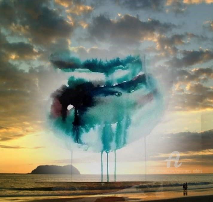 Fotografia intitolato "Cloud Effusion I" da Constance Robine, Opera d'arte originale, Fotografia digitale