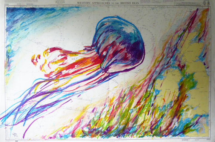 Rysunek zatytułowany „Medusa” autorstwa Constance Robine, Oryginalna praca, Pastel