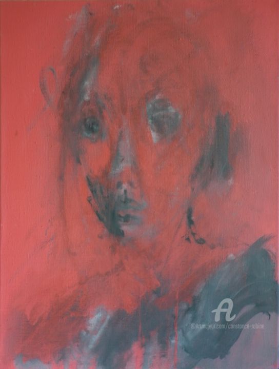 Painting titled "Feminae I" by Constance Robine, Original Artwork, Oil Mounted on Wood Stretcher frame